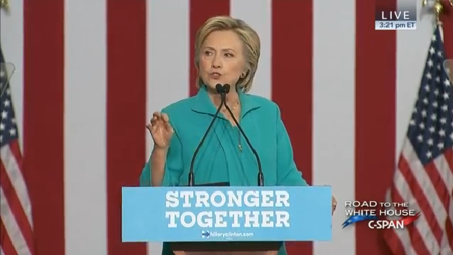 Hillary Clinton speaks in Reno Nevada, Aug. 25, 2016